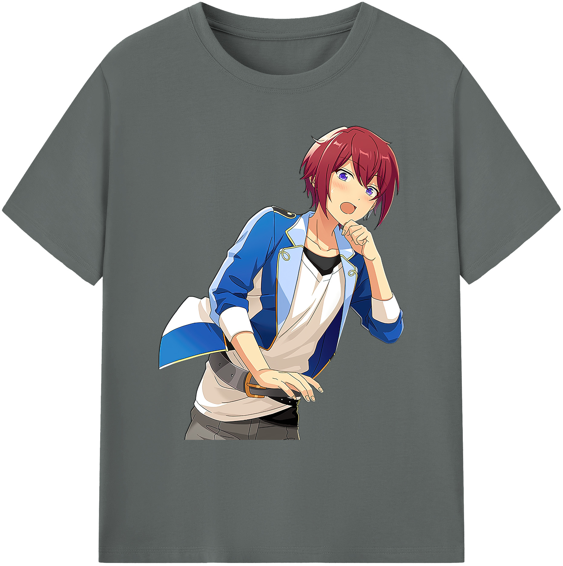 （画像用） あんさんぶるスターズ! Ensemble Stars 綿100％ メンズ半袖Tシャツ｜肌触りやわらか＆通気性